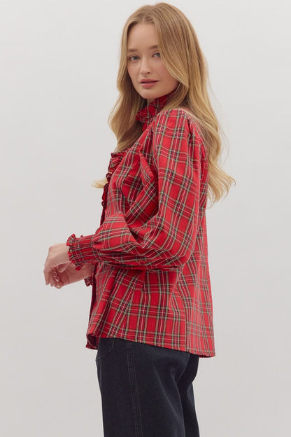 Wrapped in Plaid Top