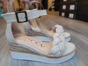 Paloma Wedge - NATURAL SILVER