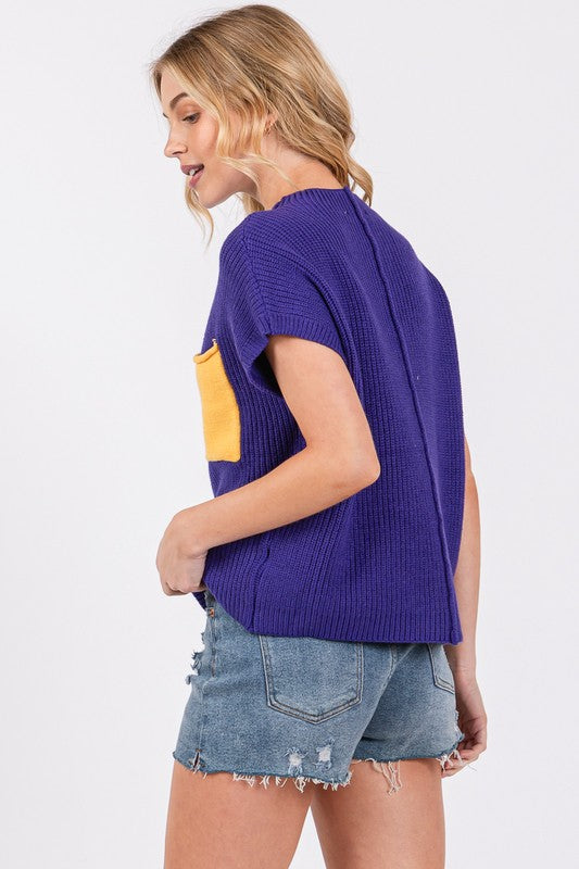 Team Spirit Contrasting Pocket Sweater