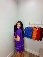 Scuba Contrast Stitch Game day Lounge Set