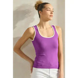 Women's Two Tone U Neckline Seamless Tank