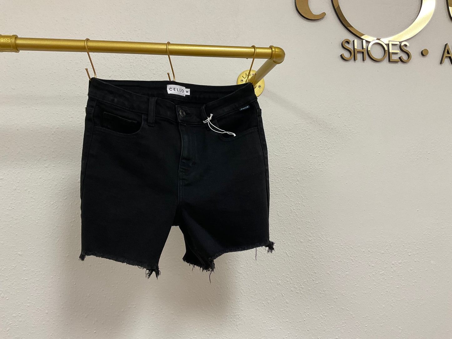 Midnight High Rise Jean Shorts - BLACK