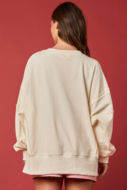 Pink Christmas Lights Open Seam Sweatshirt