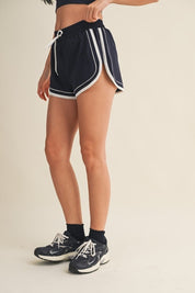 LACE TRIM RUNNING SHORTS