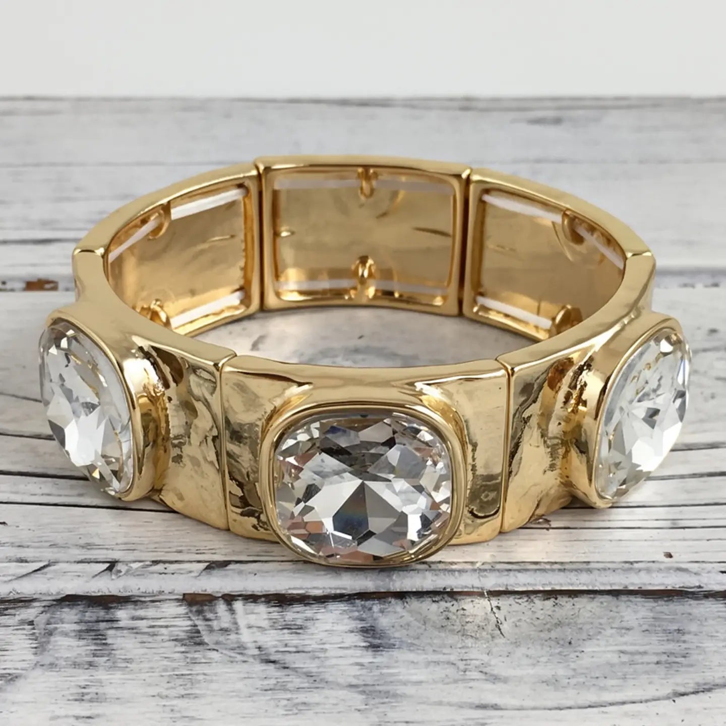Large Gem Stone Stretch Bracelet