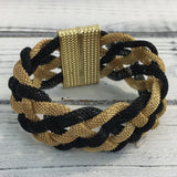 Black & Gold Woven Bracelet