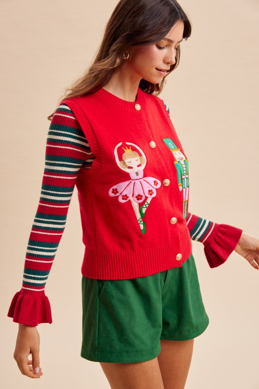 Christmas Nutcracker Sweater Vest