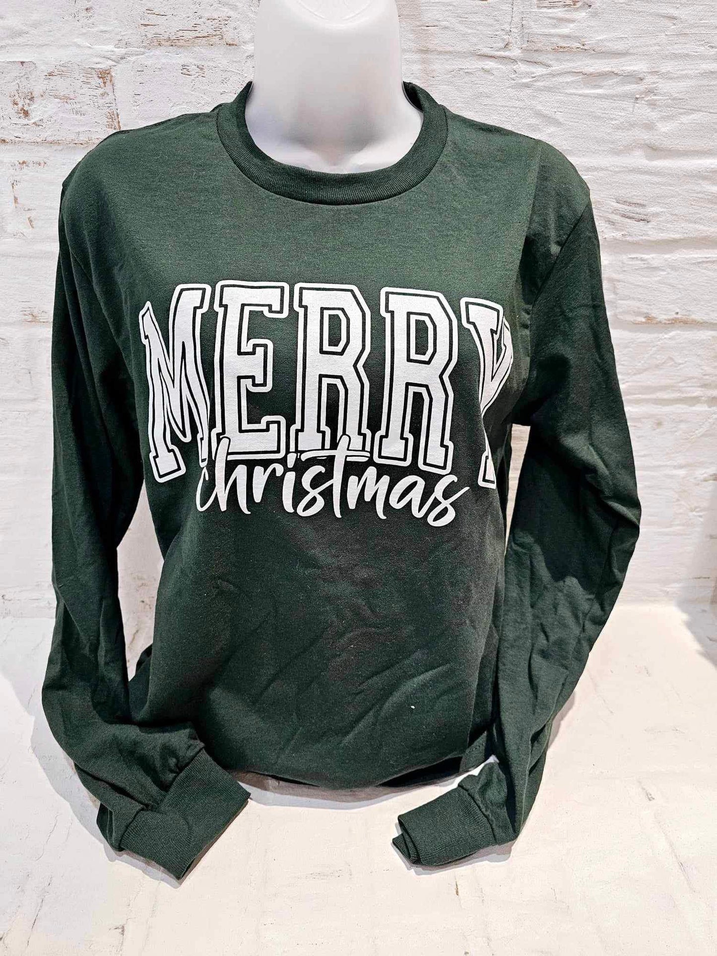 MERRY CHRISTMAS LONG SLEEVE TEE