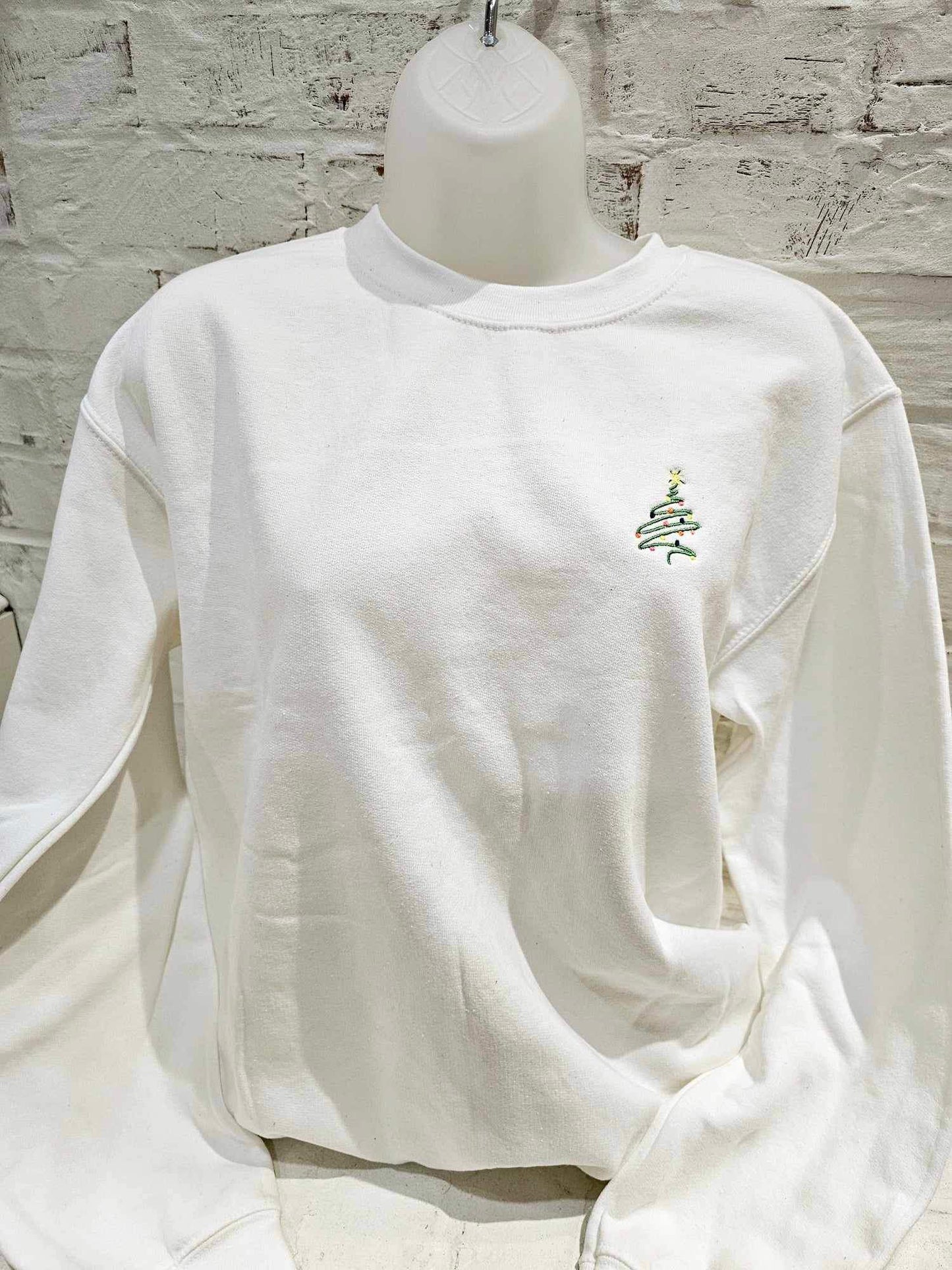 Embroidered Christmas Tree Sweatshirt