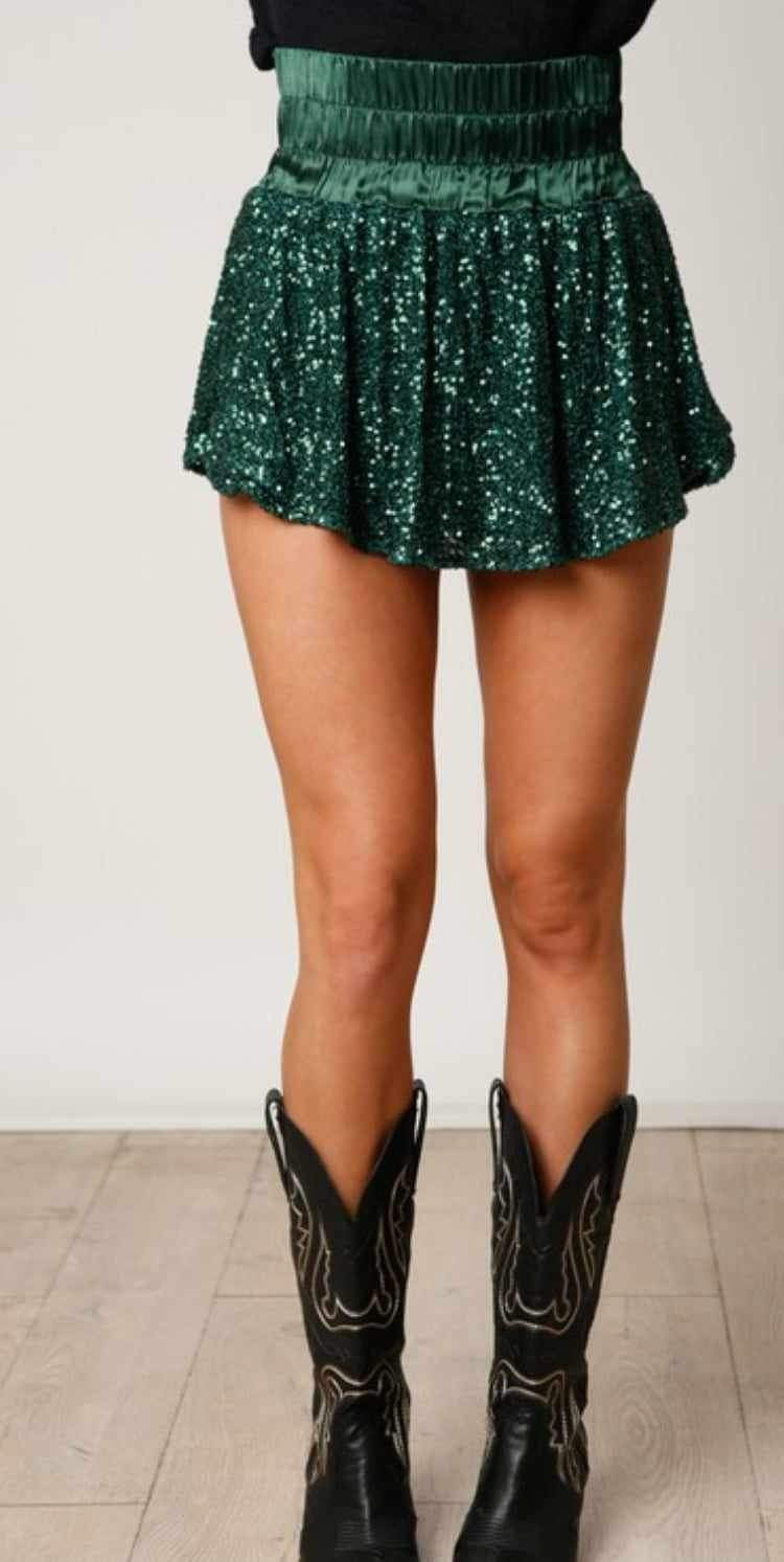 Sequin skort