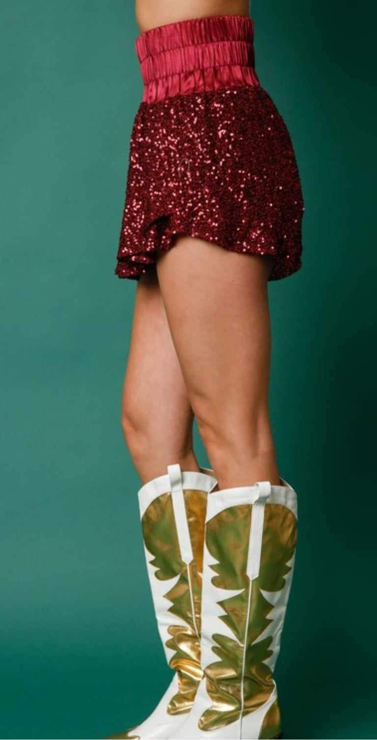 Flashy Night Sequin Skort