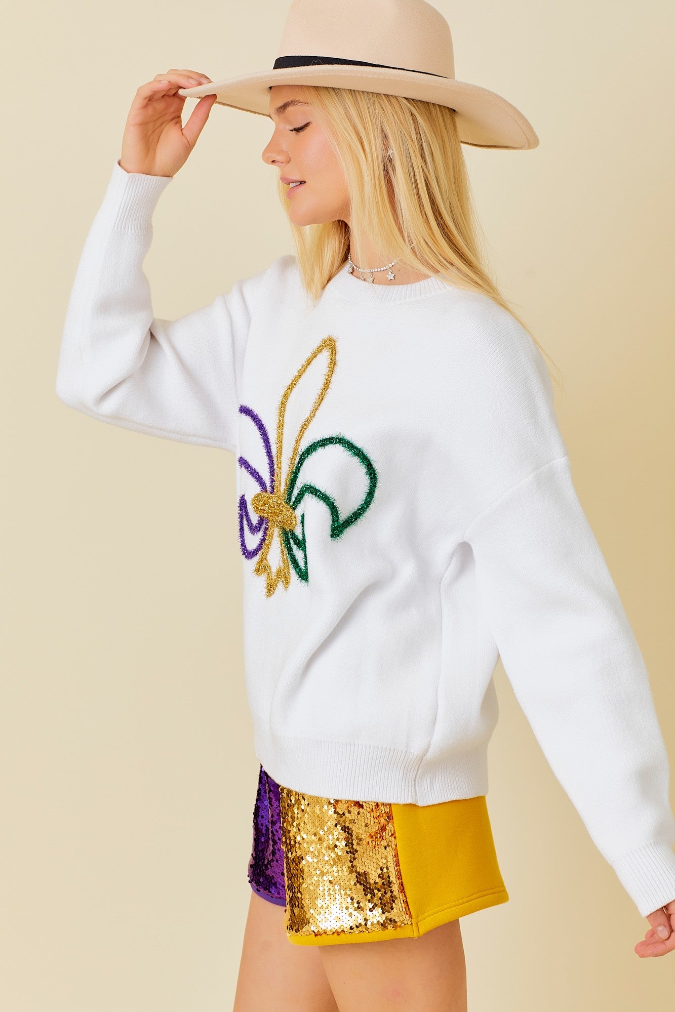 Fleur de lis Sparkle Sweater