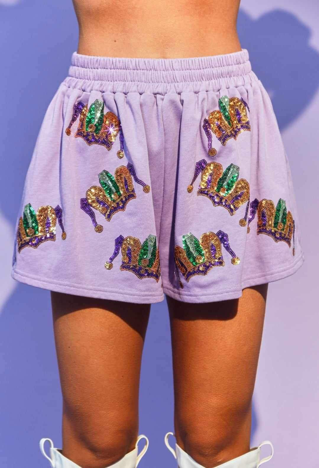 Cotton Crown Shorts- Purple