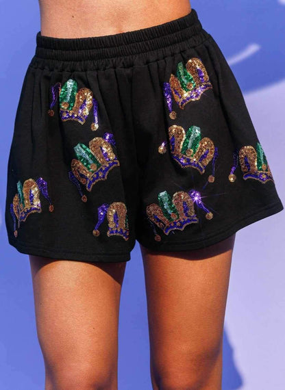 Cotton Crown Shorts- Black