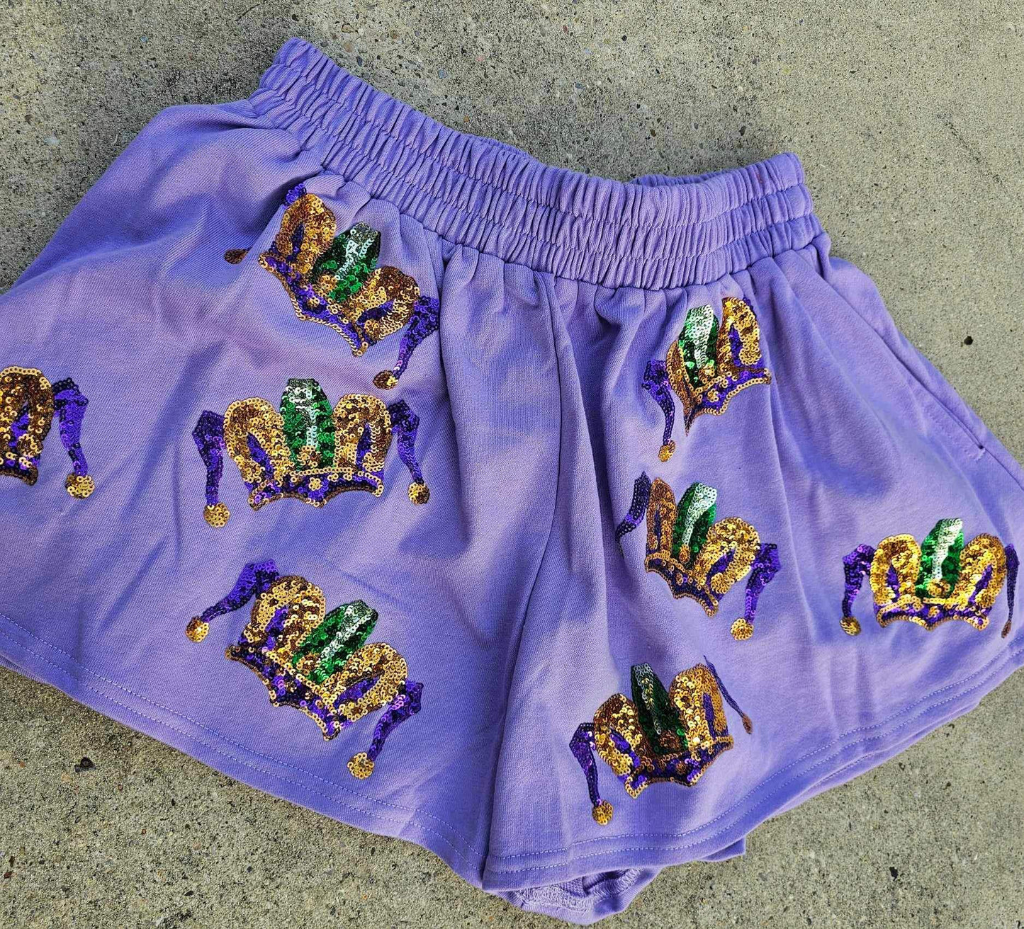 Cotton Crown Shorts- Purple