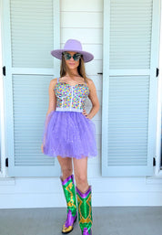 METALLIC MARDI GRAS BOOTS