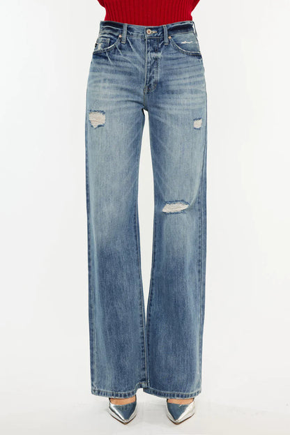 Montana Ultra High Rise 90's Flare Jeans - MEDIUM WASH