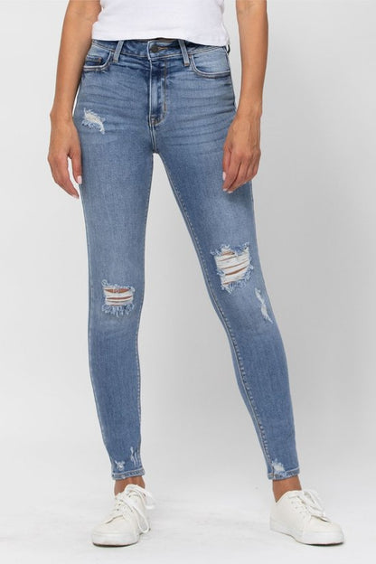 Amelia High Rise Skinny Jeans - MEDIUM WASH