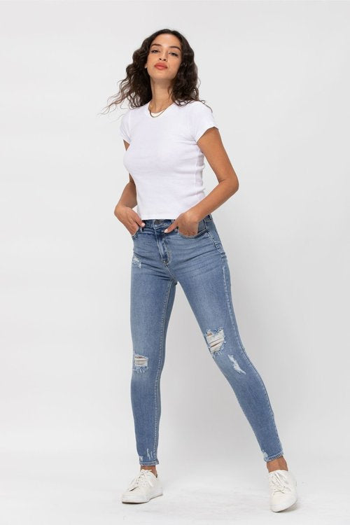 Amelia High Rise Skinny Jeans - MEDIUM WASH