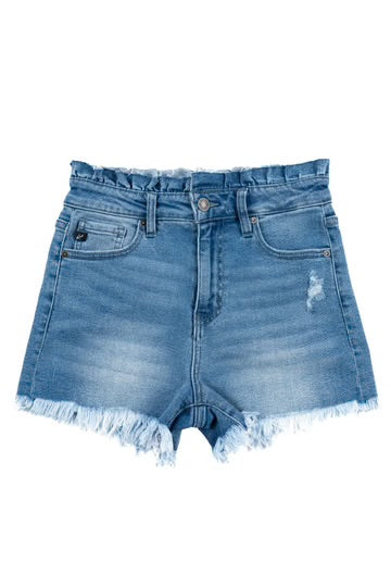 Lorena High Rise Jean Shorts - MEDIUM WASH