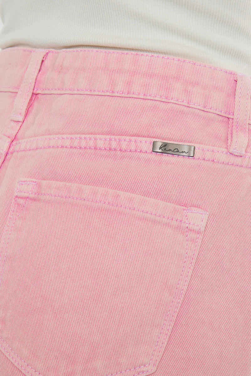 Octavia High Rise Shorts - PINK