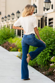 Misty Ultra High Rise Wide Flare - DARK WASH