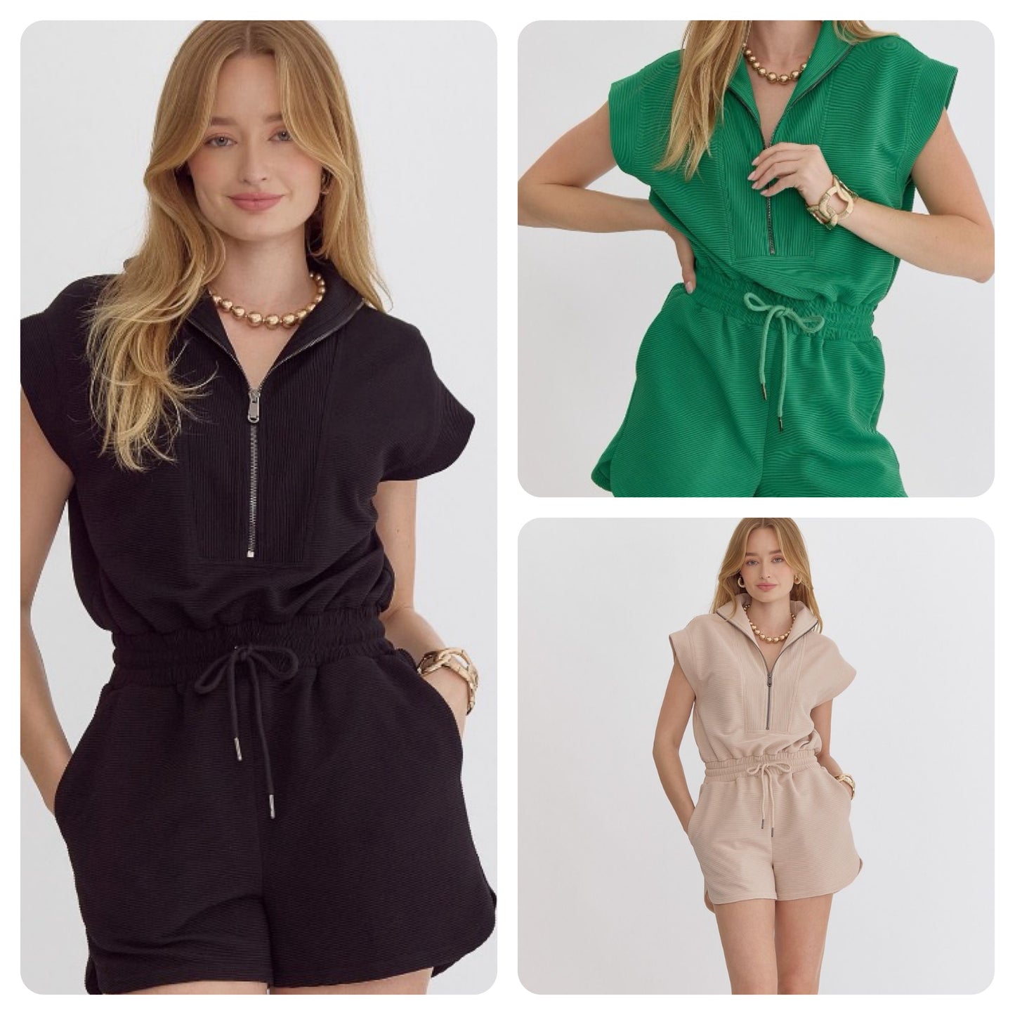 Lux Ribbed Romper