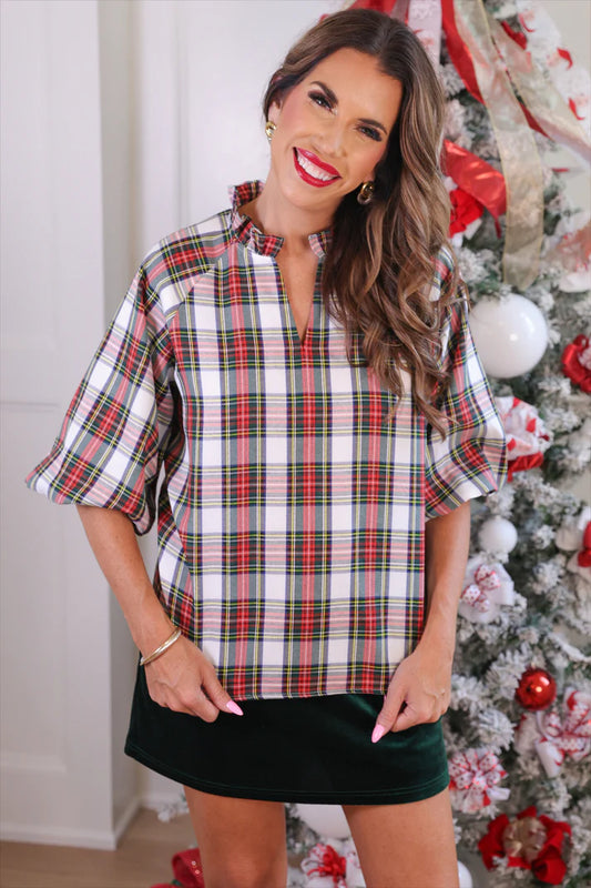 Donna Top- Plaid