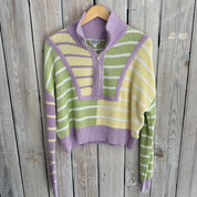MUSES- Pastel Mardi Gras Sweater