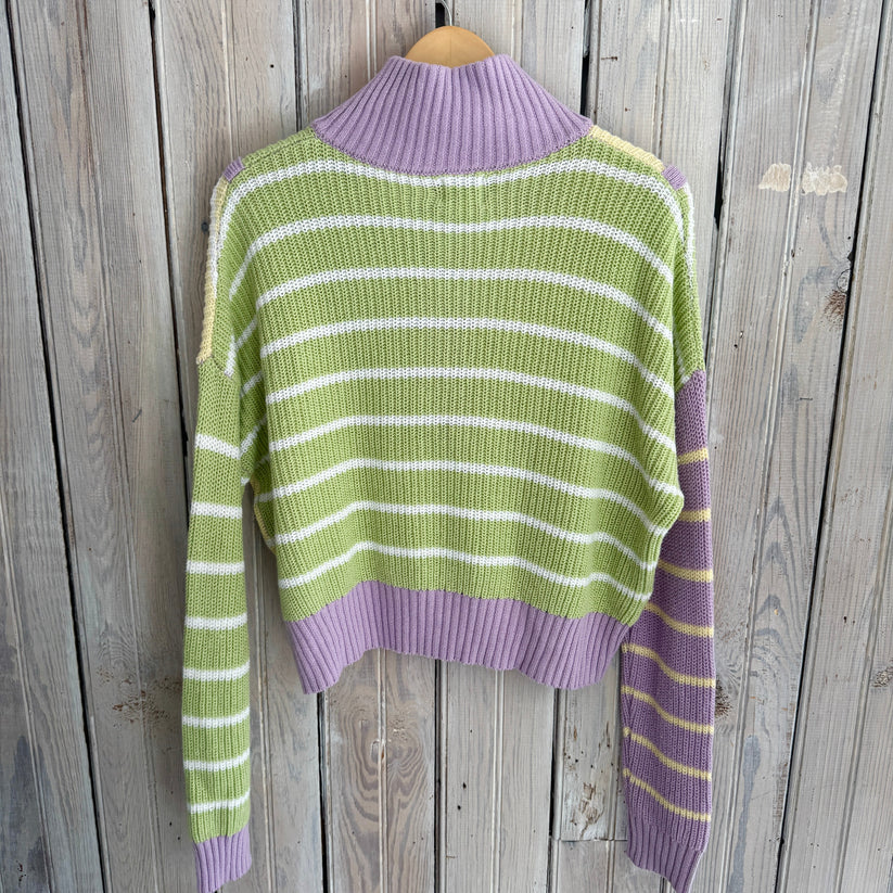 MUSES- Pastel Mardi Gras Sweater