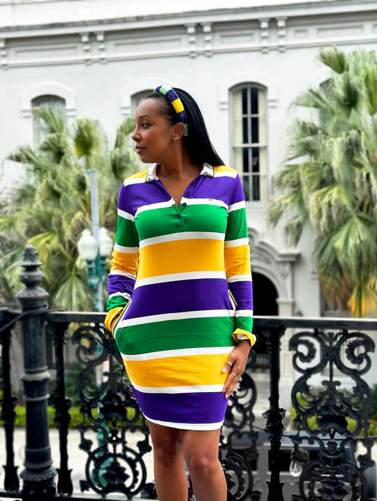 Thick Stripe Rugby Adult Dress