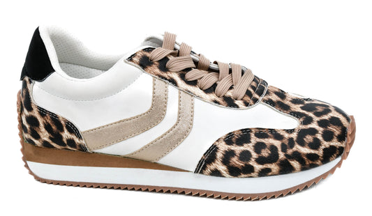 KICKOFF- Leopard Combo Sneaker