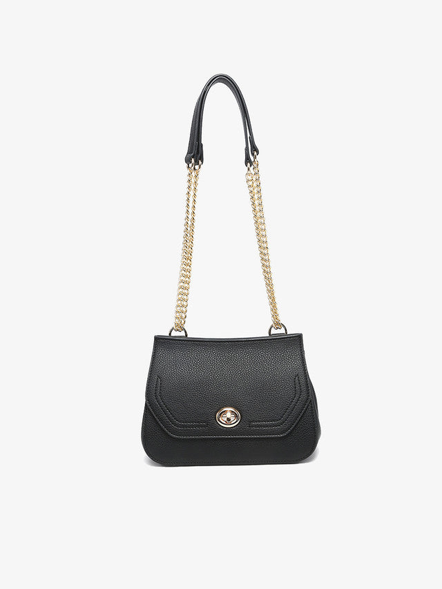 Lottie Twist Lock Crossbody Bag w/ Chain Strap