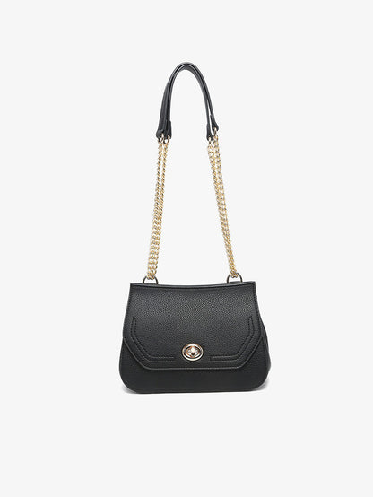 Lottie Twist Lock Crossbody Bag w/ Chain Strap