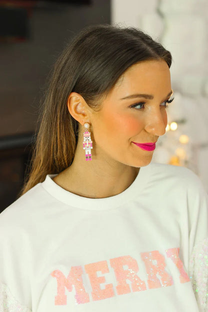 Hand-Painted Nutcracker Earrings (As-is)