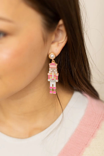 Hand-Painted Nutcracker Earrings (As-is)