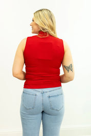 Sleeveless Ribbed Turtleneck