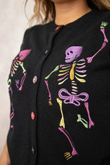 The Dancing Skeletons- Short Sleeve Cardigan