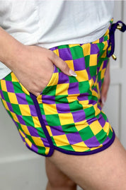 Beads And Bourbon Checkered Drawstring Everyday Shorts - FINAL SALE