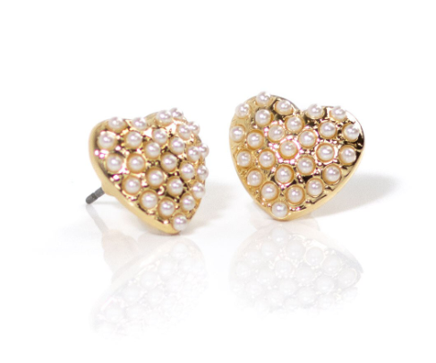 The Royal Standard- Candy Heart Pearl Stud Earrings