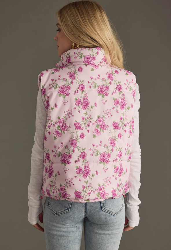 Pink Vested- Spring Floral Vest