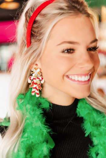 Taylor Shaye- Beaded Candy Cane Drops