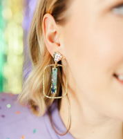 Taylor Shaye- Mardi Gras Stick Hoops