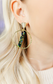 Taylor Shaye- Mardi Gras Stick Hoops