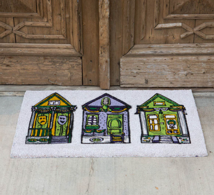 Mardi Gras Clovis Coir Doormat