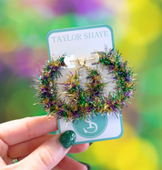 Taylor Shaye- Mardi Gras HOOPS