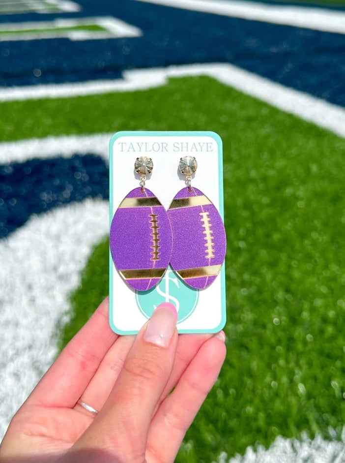 Taylor Shaye Acrylic Football Earrings