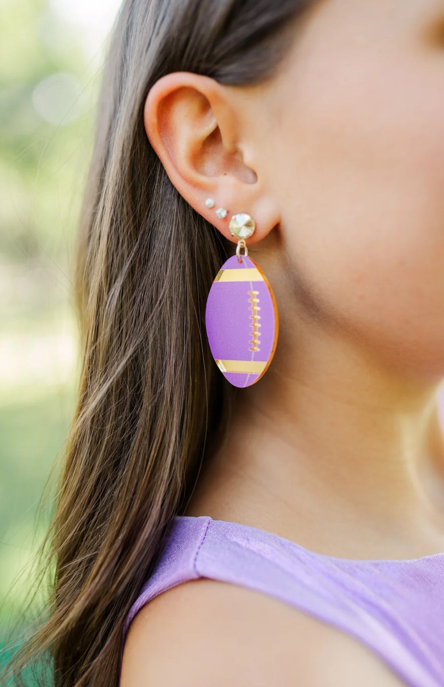 Taylor Shaye Acrylic Football Earrings