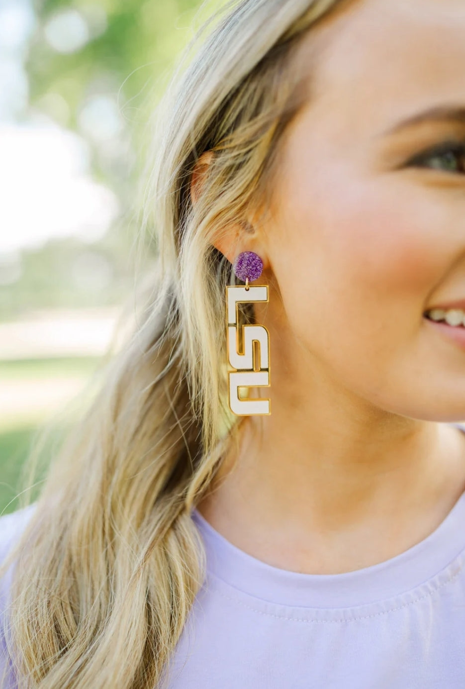 Taylor Shaye WHITE LSU Acrylic Drop