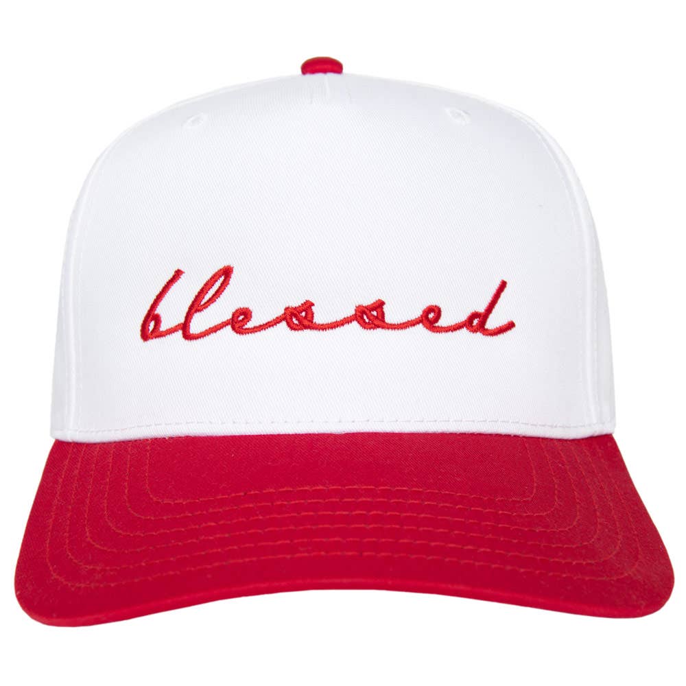 Blessed (Cursive) Two-Toned Vintage Hat